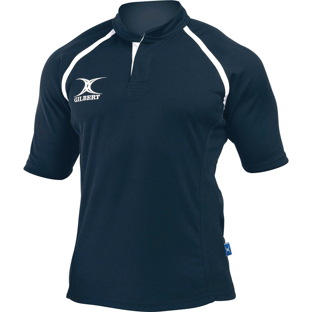 Navy Blue Rugby Shirt (Crested)