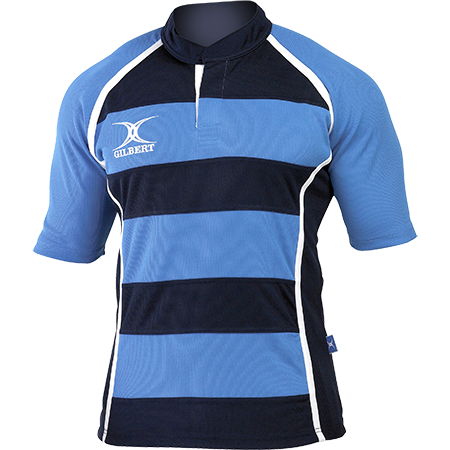 Boys Hooped Rugby Top (Crested)